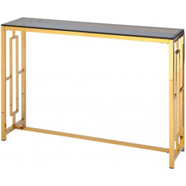 Консоль Бруклин 115х30, золото, smoke